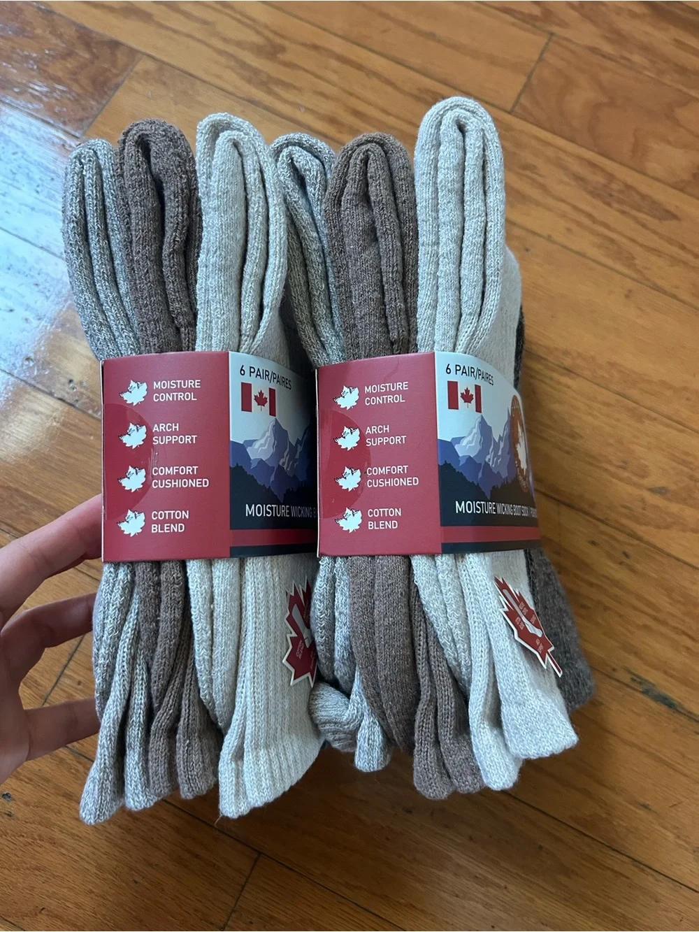 Canada Weather Gear Men's Moisture-Wicking Boot Socks 12 packs